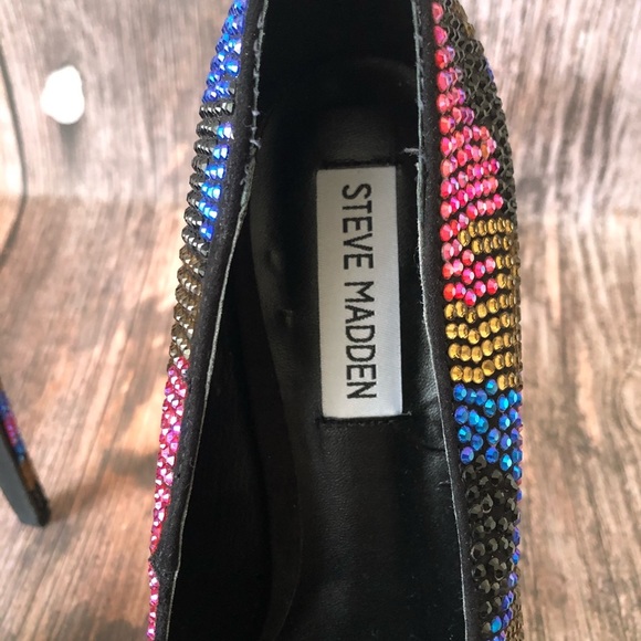 Steve Madden Colorful Rhinestone Platform Heels - Picture 3 of 7